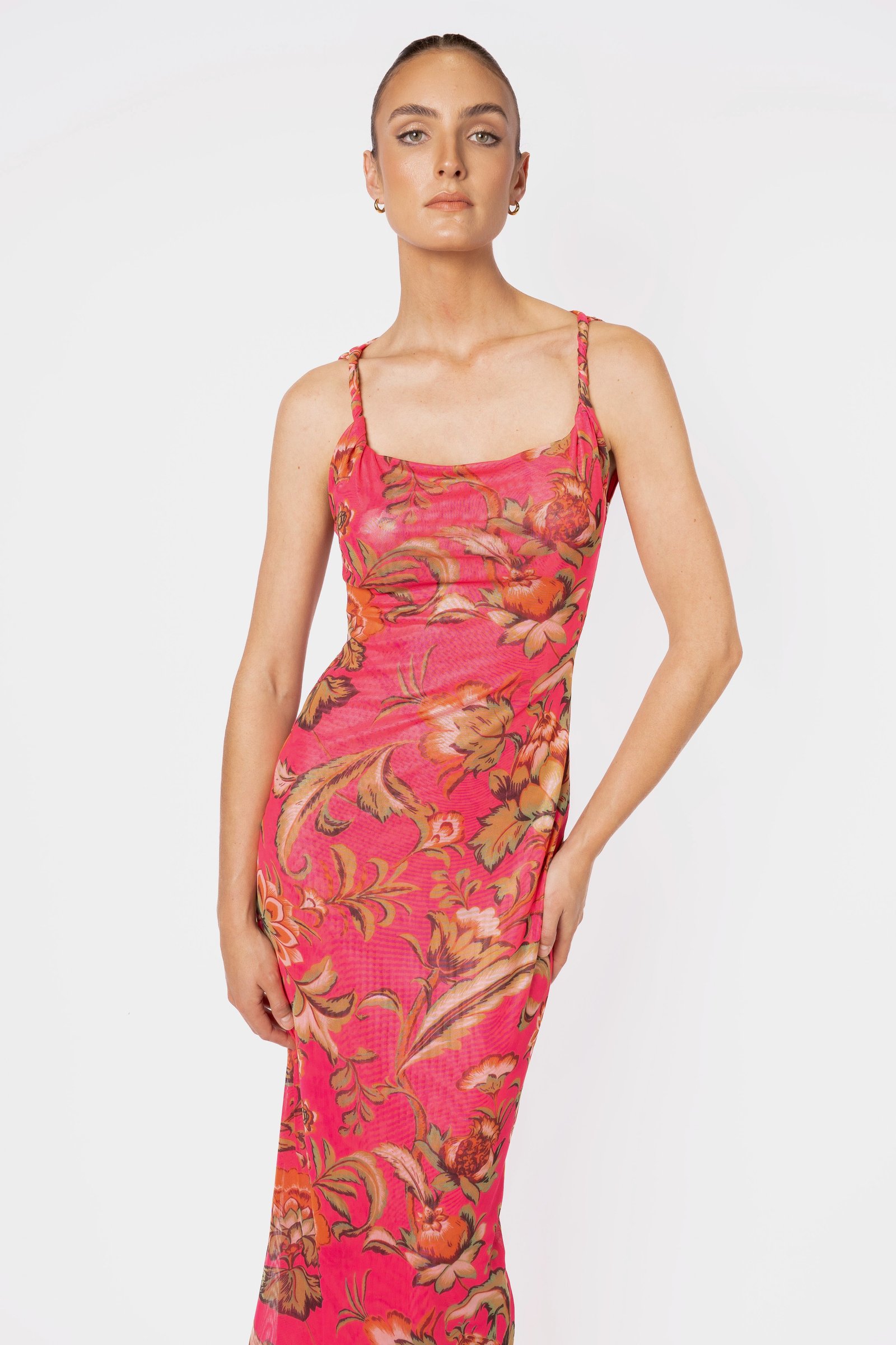 ONE FELL SWOOP TORTO TANK DRESS - PINK PARROT photo 2