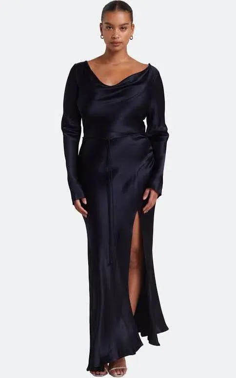 Bec & Bridge Long Sleeve Moondance Dress Maxi Black Size AU 12 photo 2