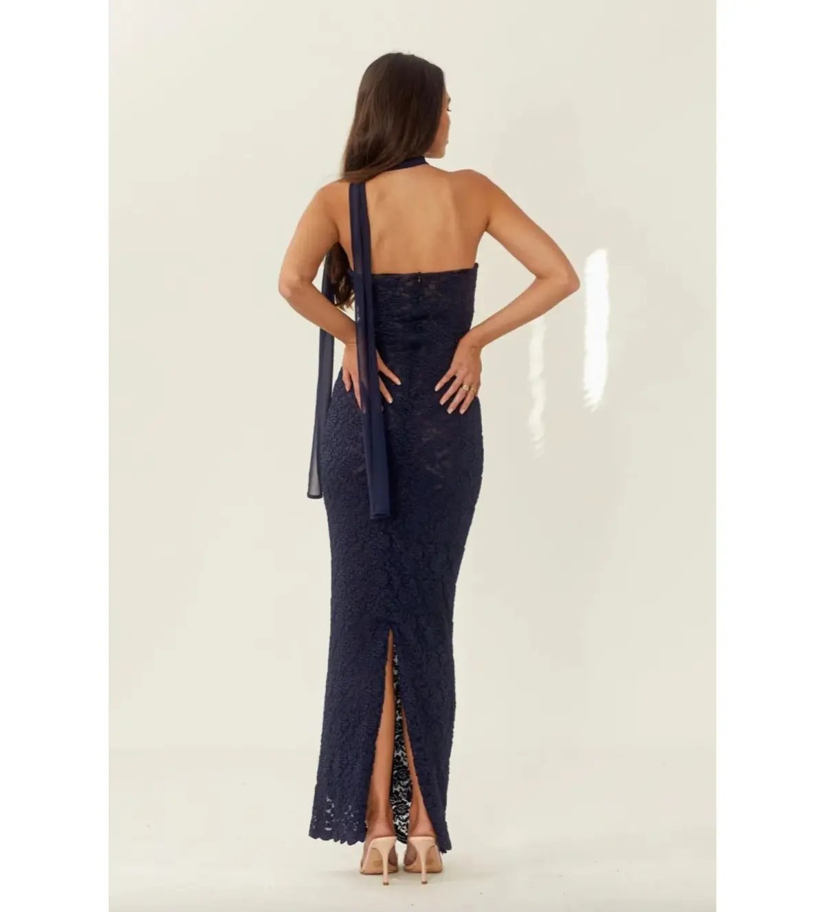 Arcina Ori Meredith Maxi Dress Navy Size S/AU 8 photo 3