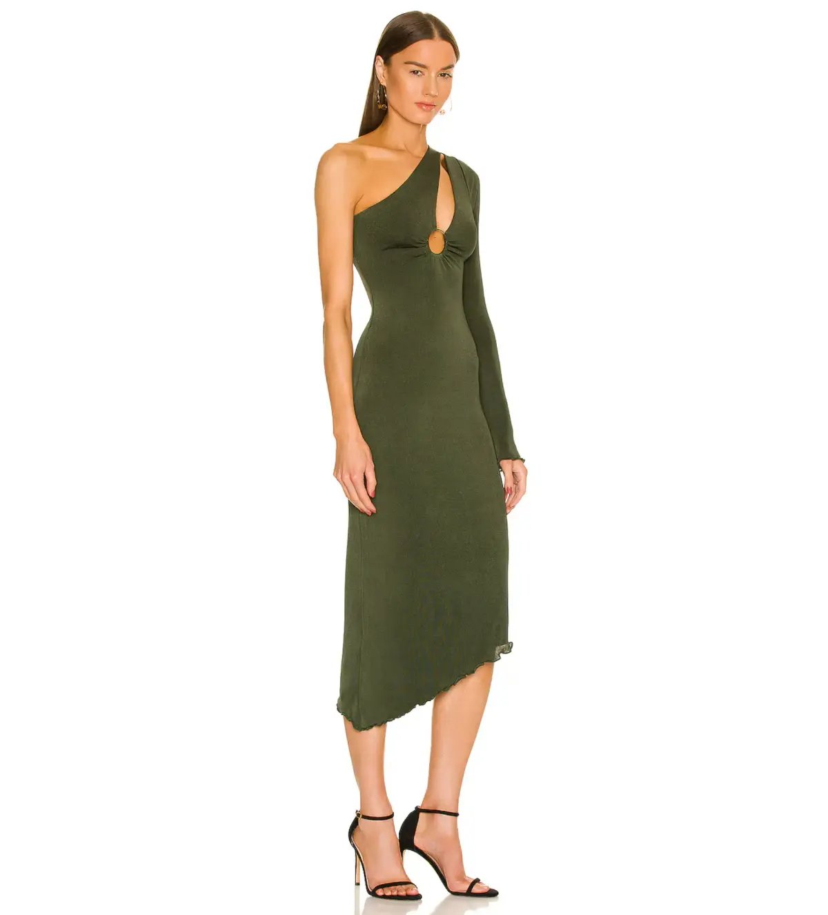 Lovers + Friends Sienne Midi Dress Green Size AU 10 photo 2