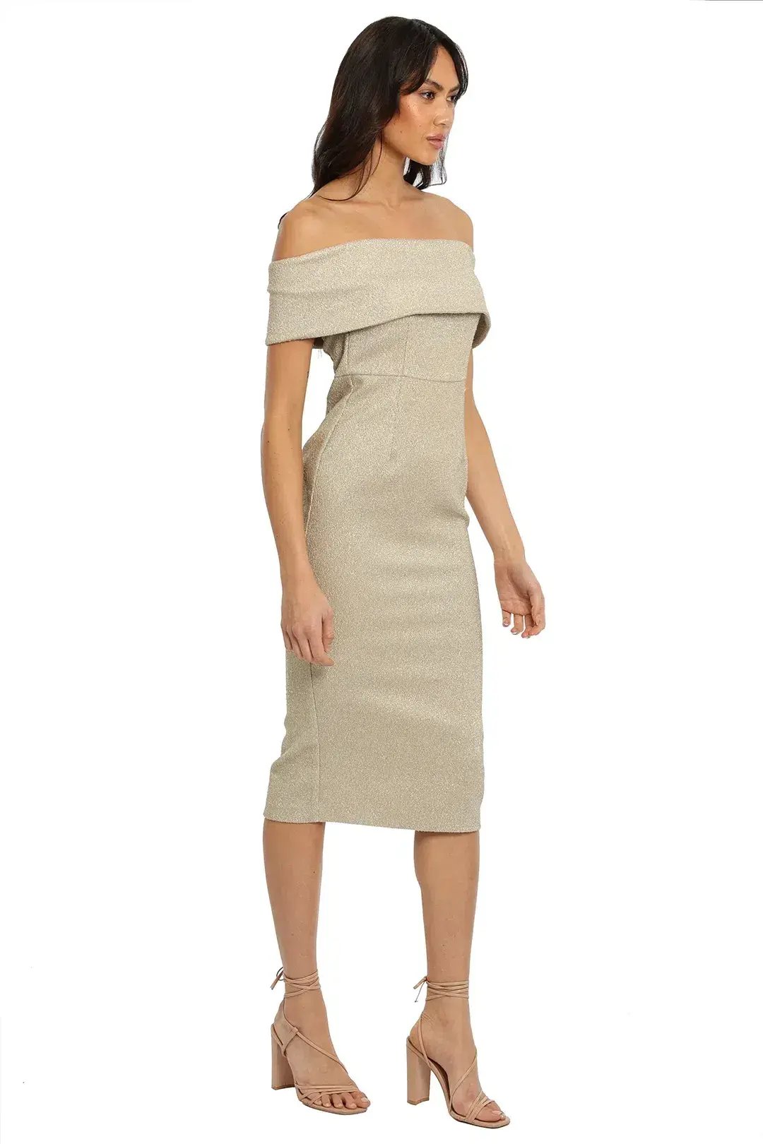Thurley Treasure Trove Midi Dress Gold Size 12 photo 2