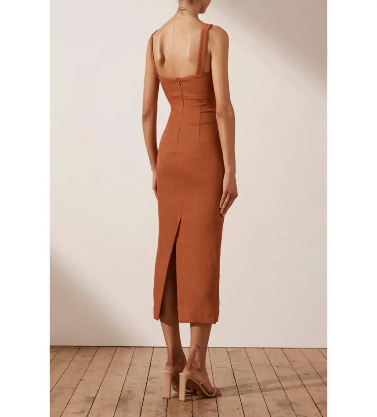 Shona Joy Simone Cut Out Dress Orange Size 12 photo 2