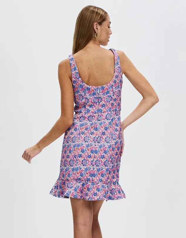 Bariano Azzure Scoop Neck Fit And Flare Mini Dress Print Size 6 photo 4