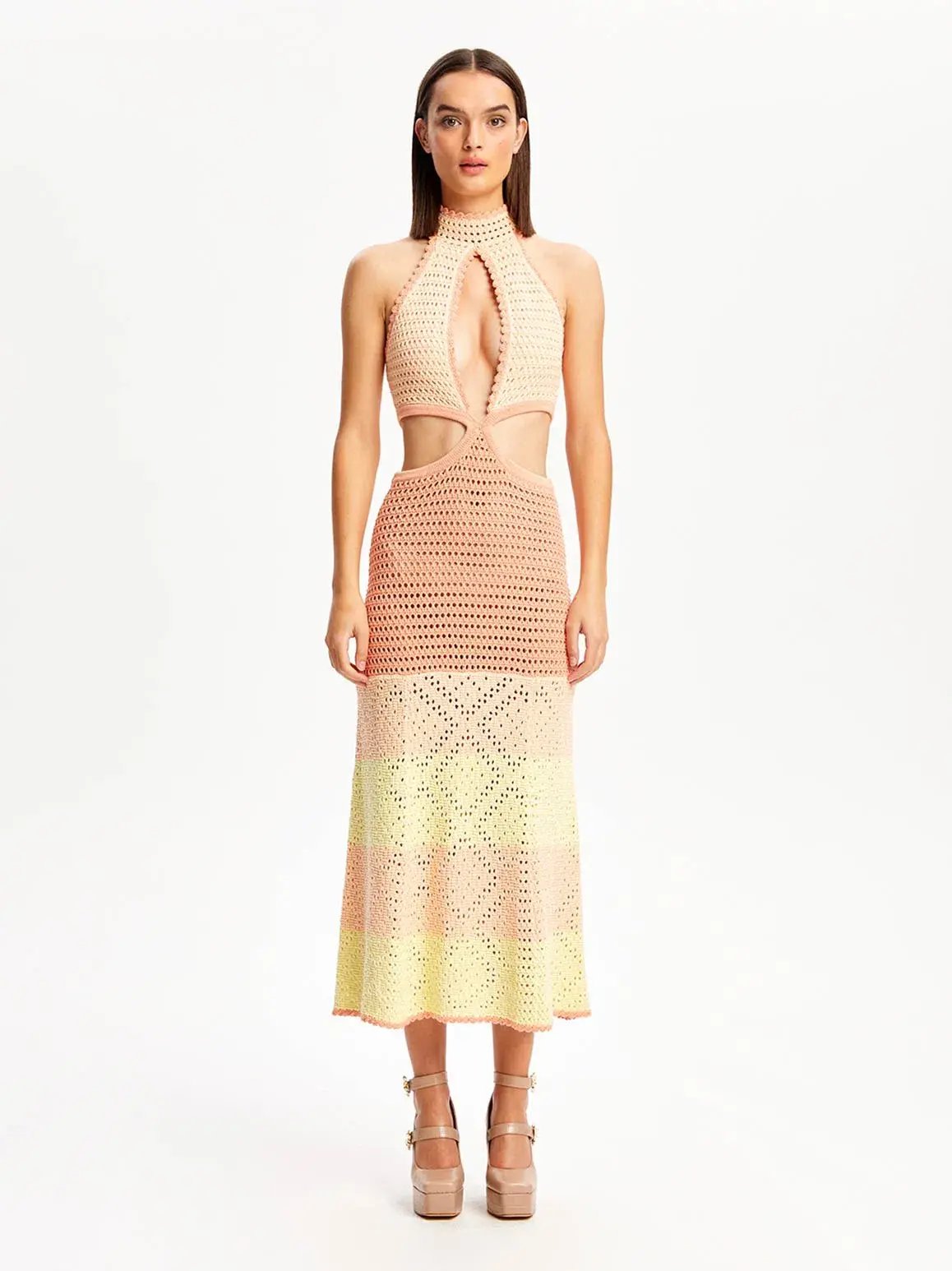 Alice McCall Salty Kisses Midi Dress Tea Rose Pink Size L / AU 12 photo 4