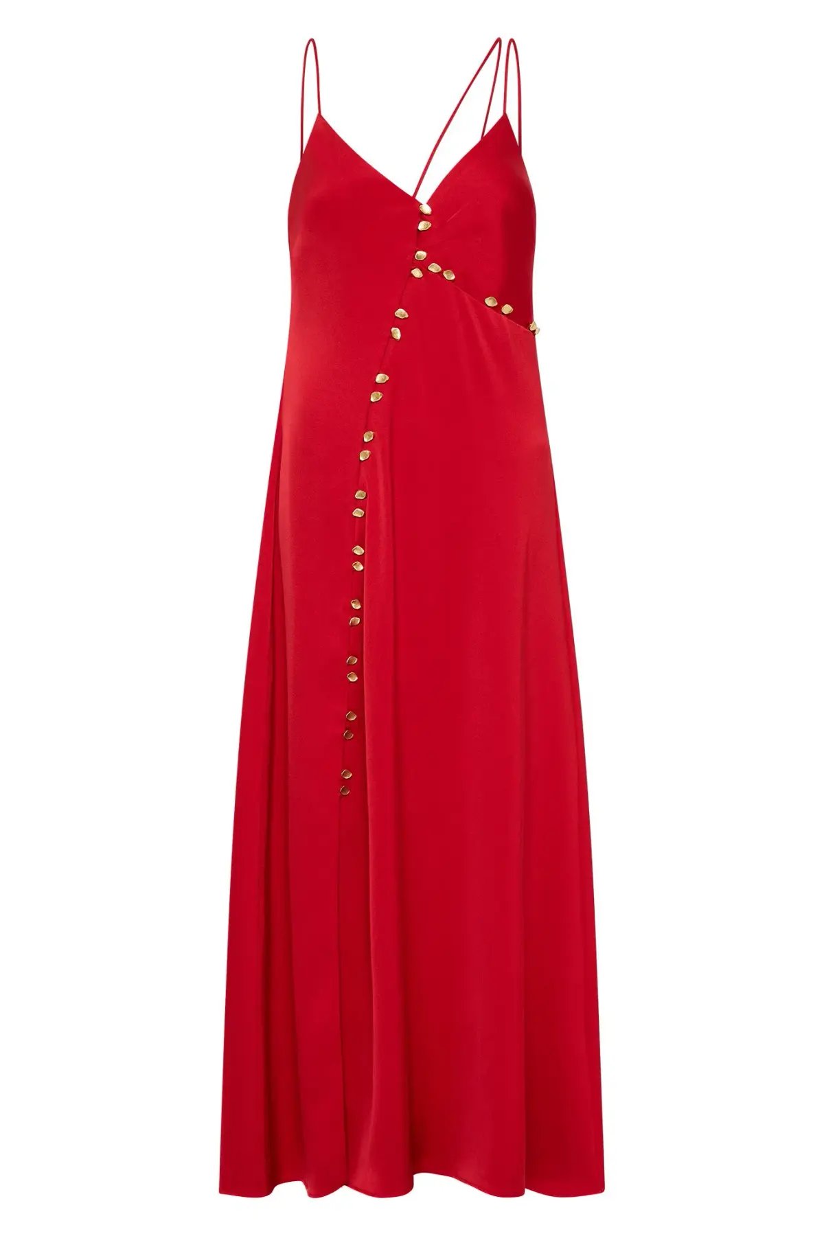 Aje Riddle Button Down Maxi Dress Red Size 12 photo 5