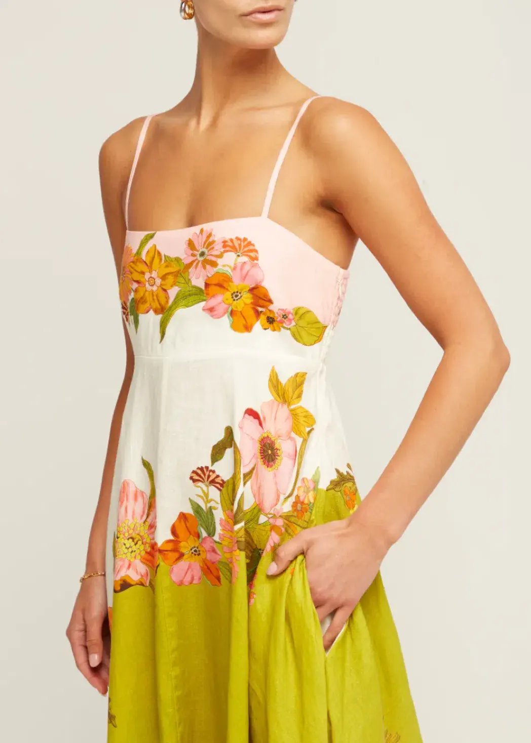 Alemais Silas Linen Sundress Floral Size 10 photo 2
