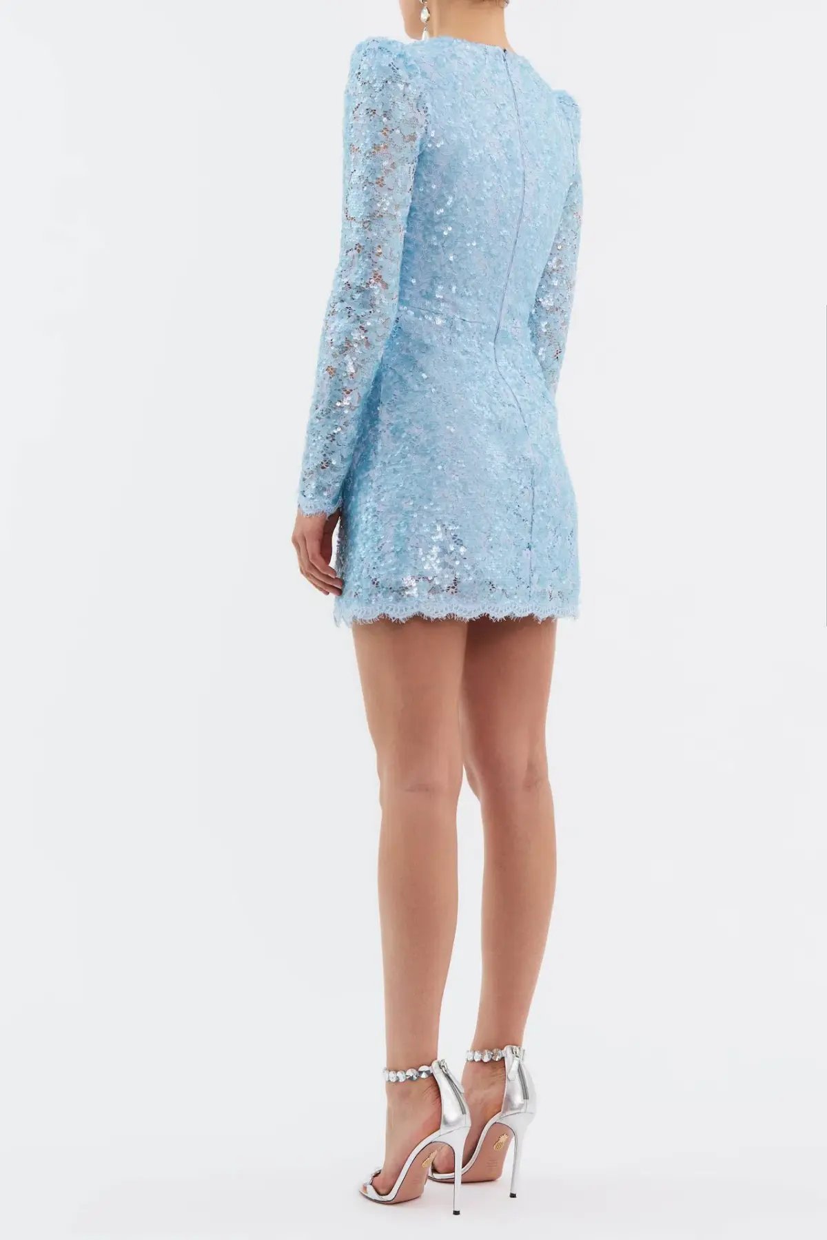 Rebecca Vallance Leyla Long Sleeve Mini Dress Blue Size AU 12 photo 3