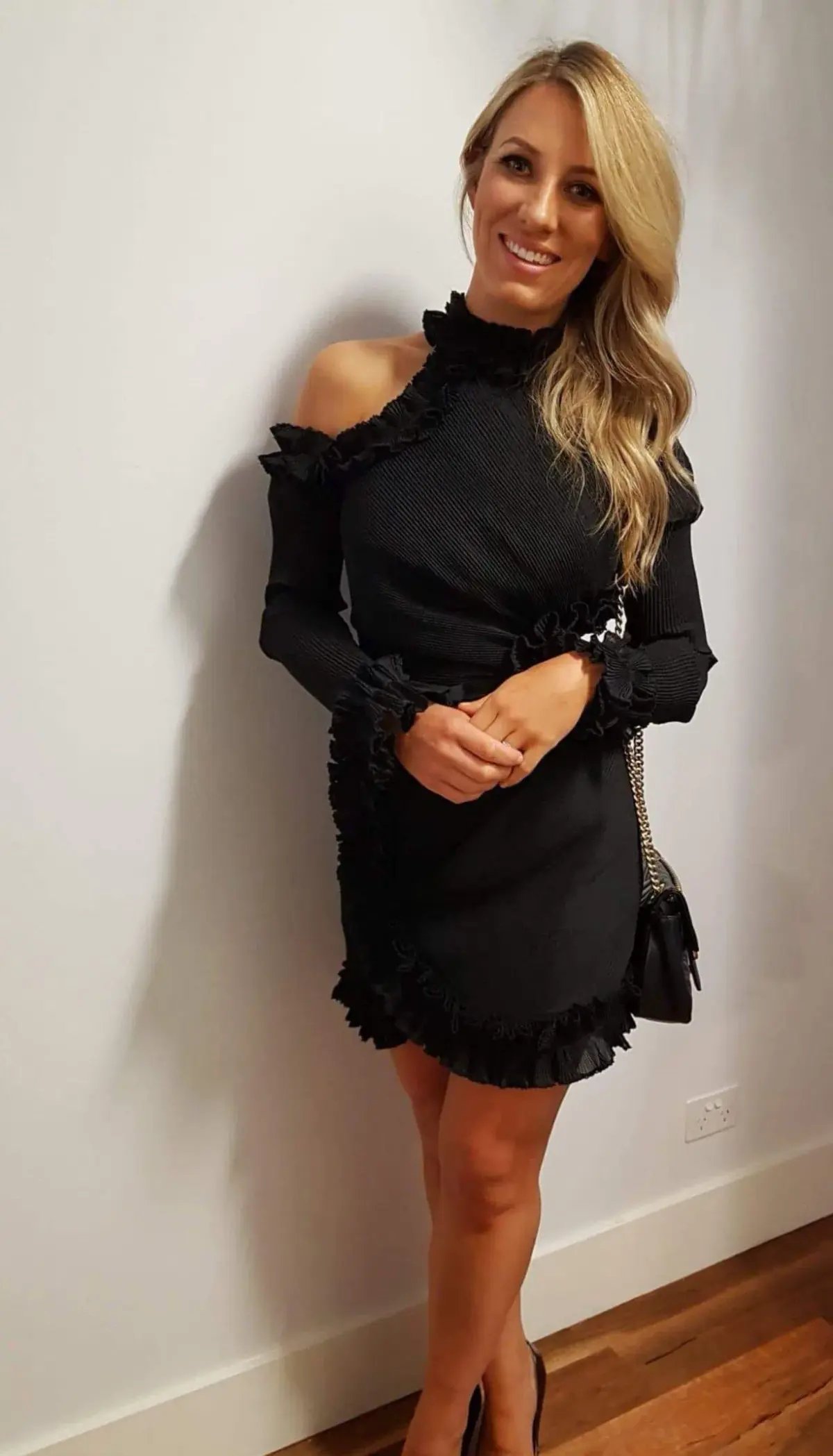 Zimmermann Moncur Asymmetric Mini Dress Black Size 0 / AU 8 photo 2