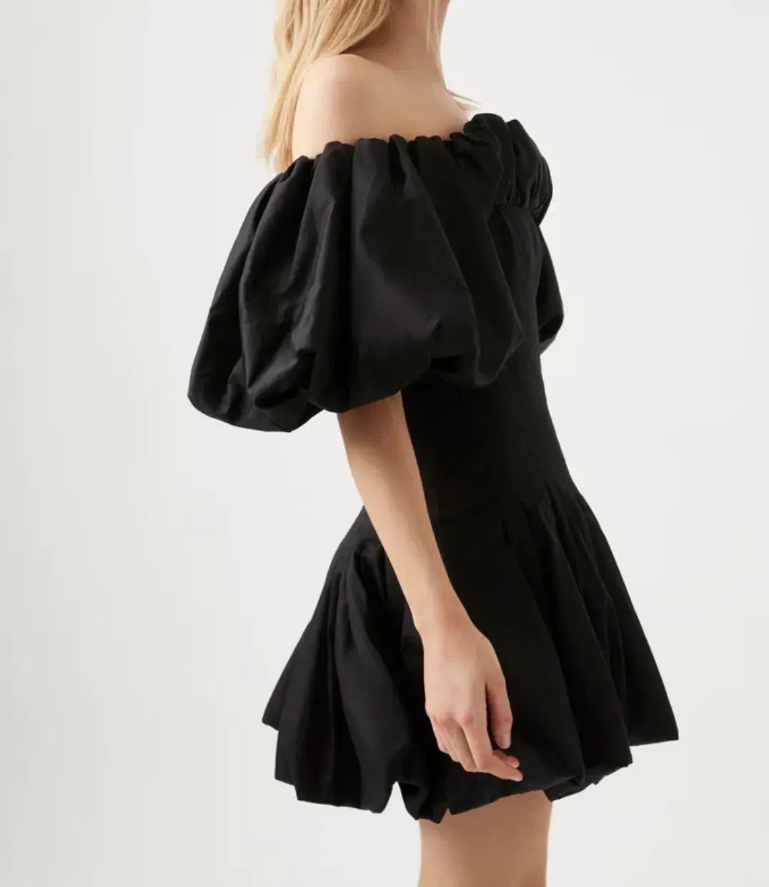 AJE Arles Off The Shoulder Mini Dress Black Size 14 photo 2
