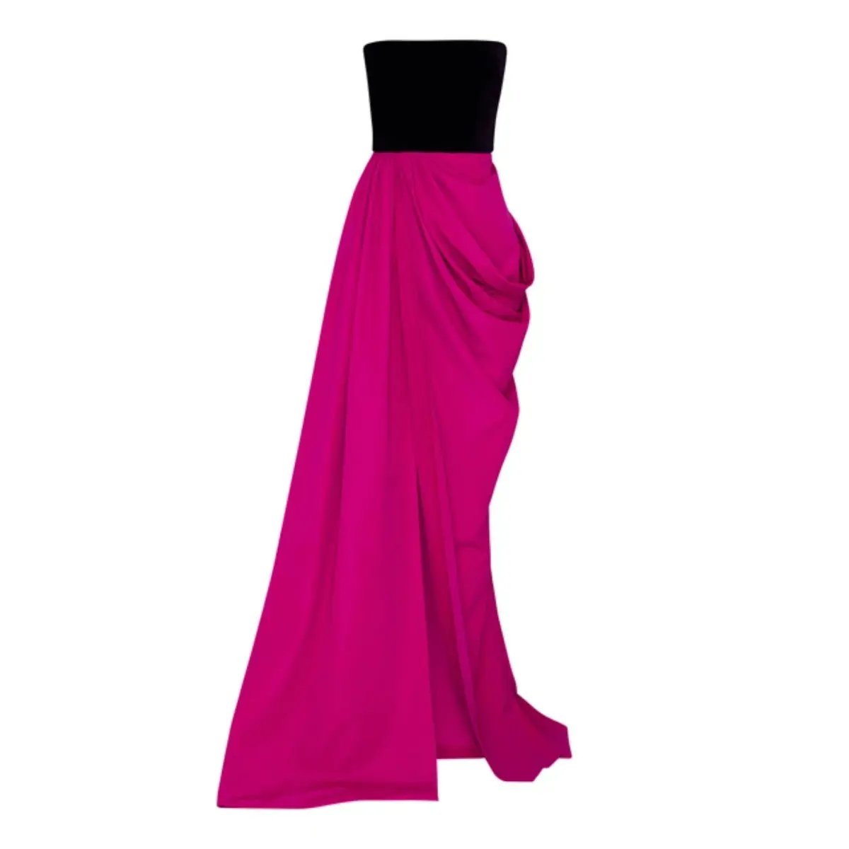 Alex Perry Jude Strapless Draped Taffeta Gown Pink Size 6 photo 2