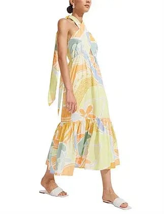 Steele Sia Midi Convertible Neckline Dress Multicolor Size AU 8 photo 3