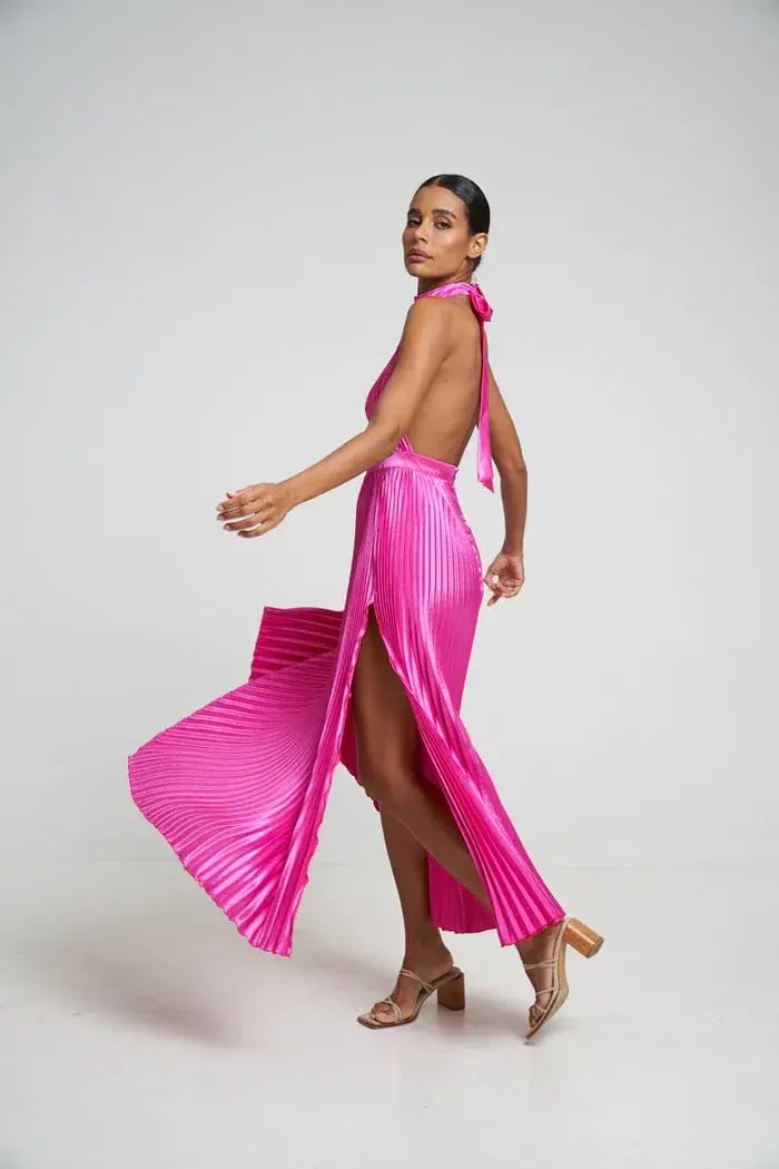 L'idee  Renaissance Split Dress Flamingo Pink Size AU 12 photo 3