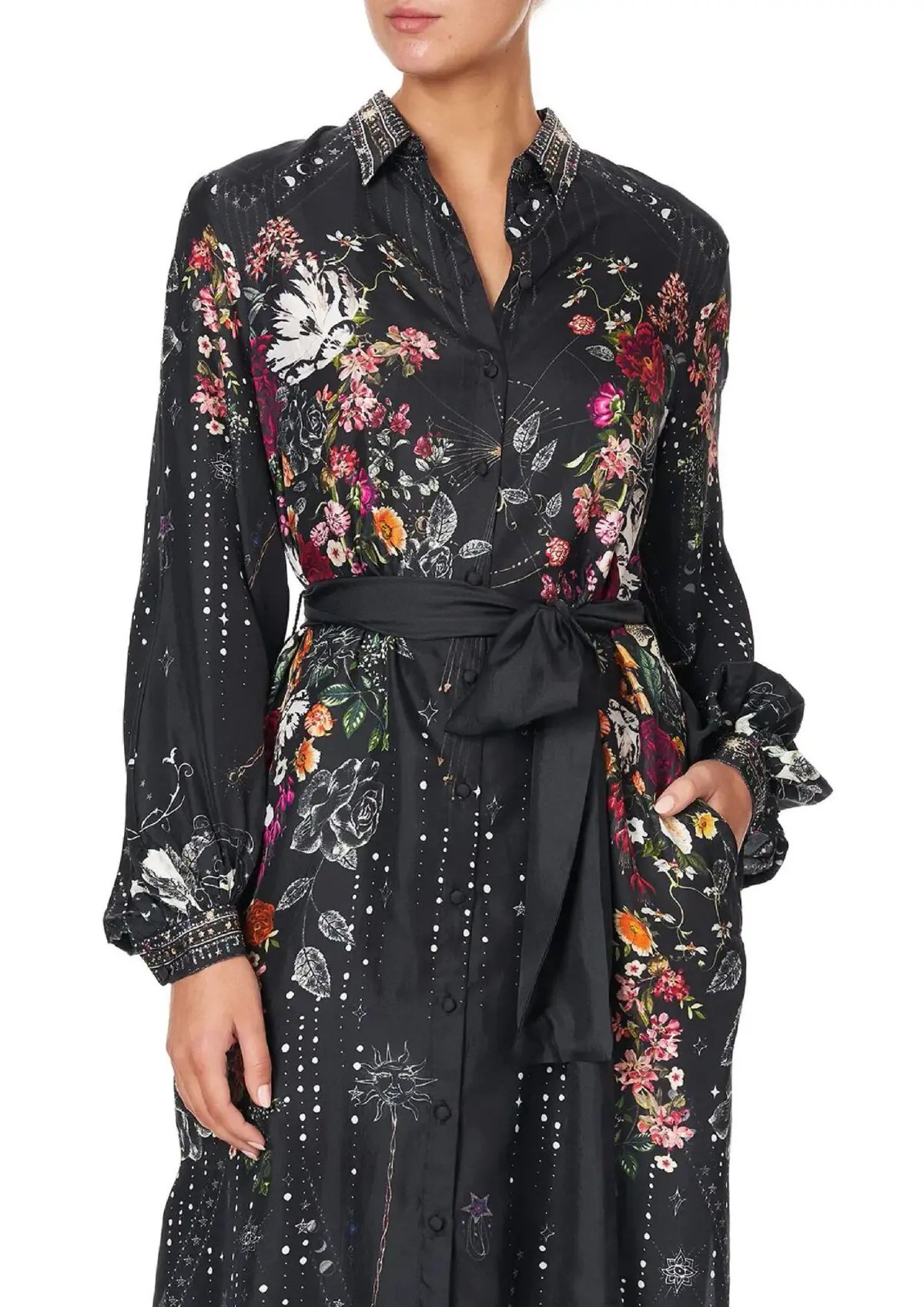 Camilla To The Gypsy High Low Midi Shirt Multi Size M/Au 12 photo 3