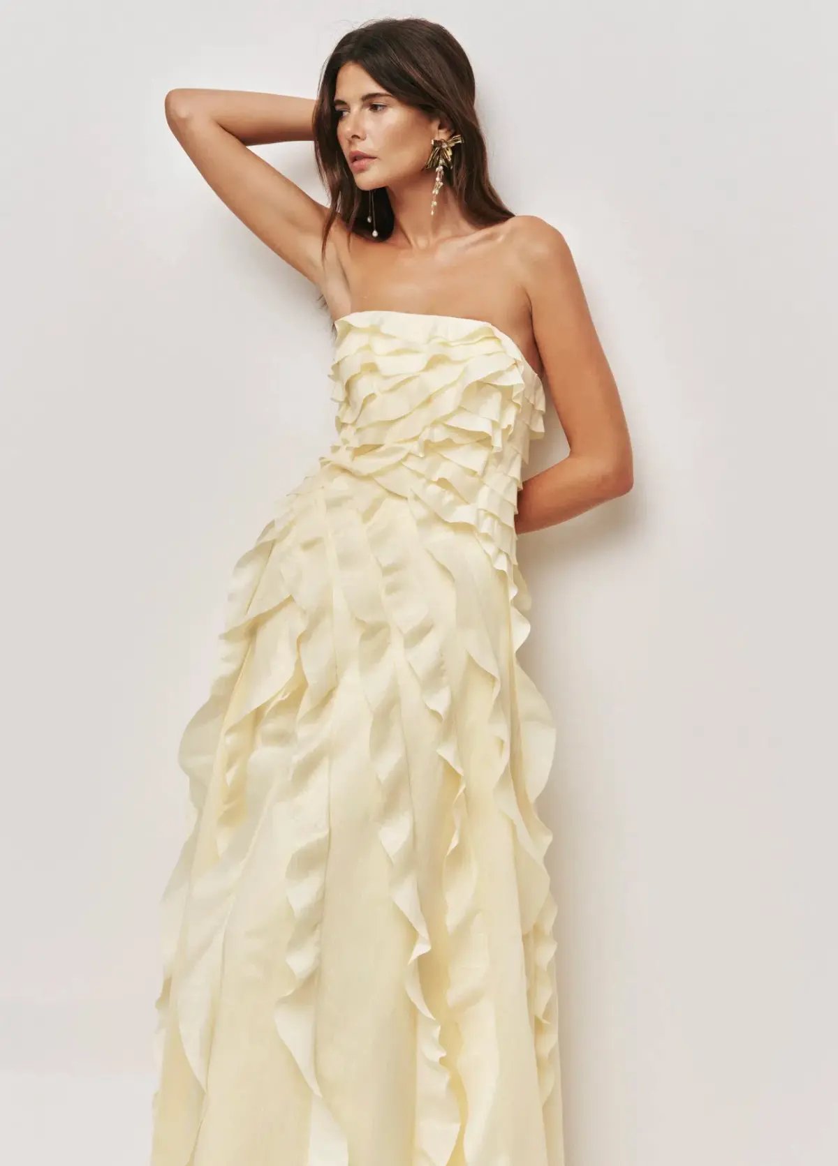 Aje allairie gown size 12 yellow photo 3