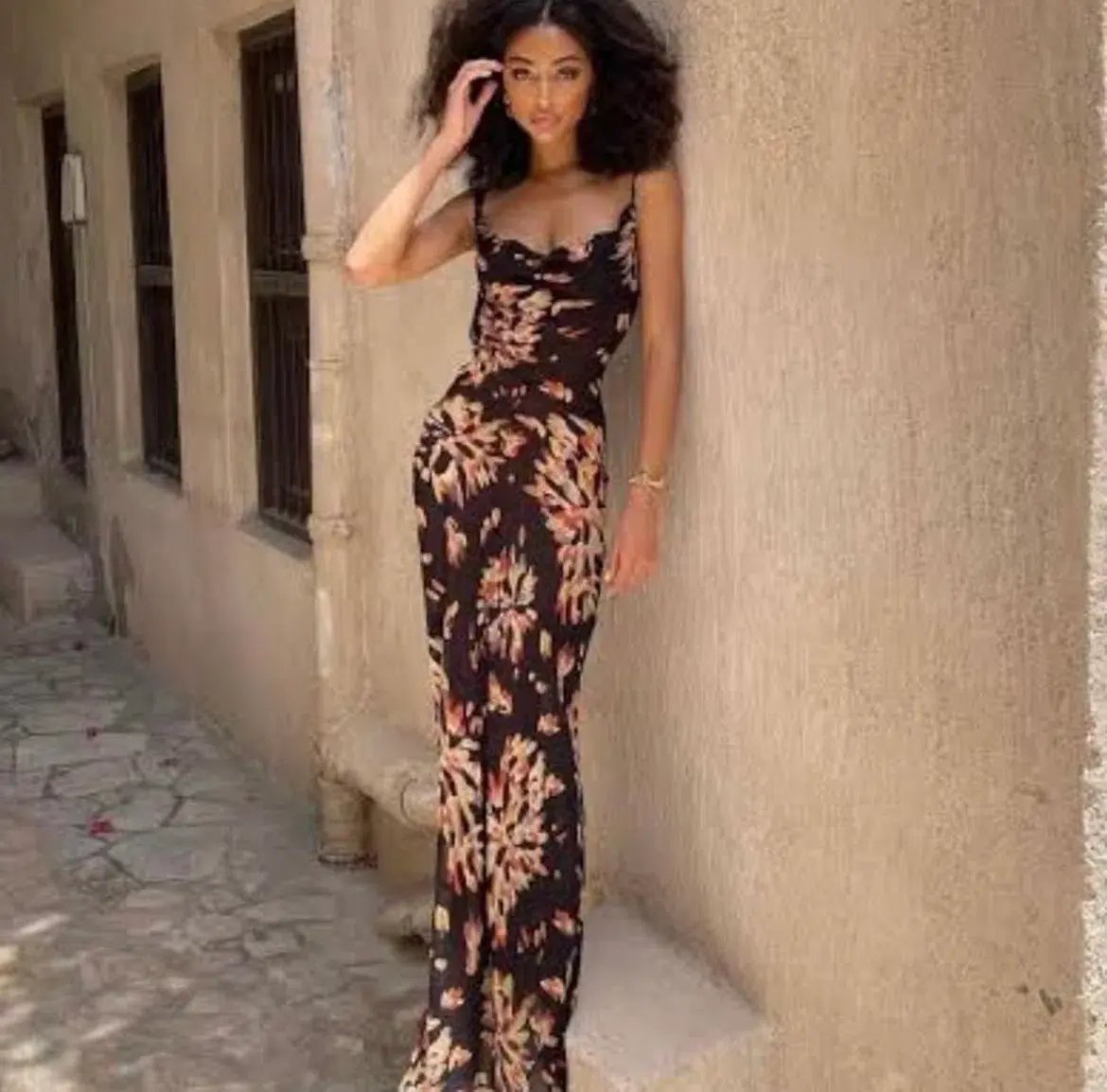 Rat & Boa Catarina Maxi Dress Black Floral Size M (10) photo 4