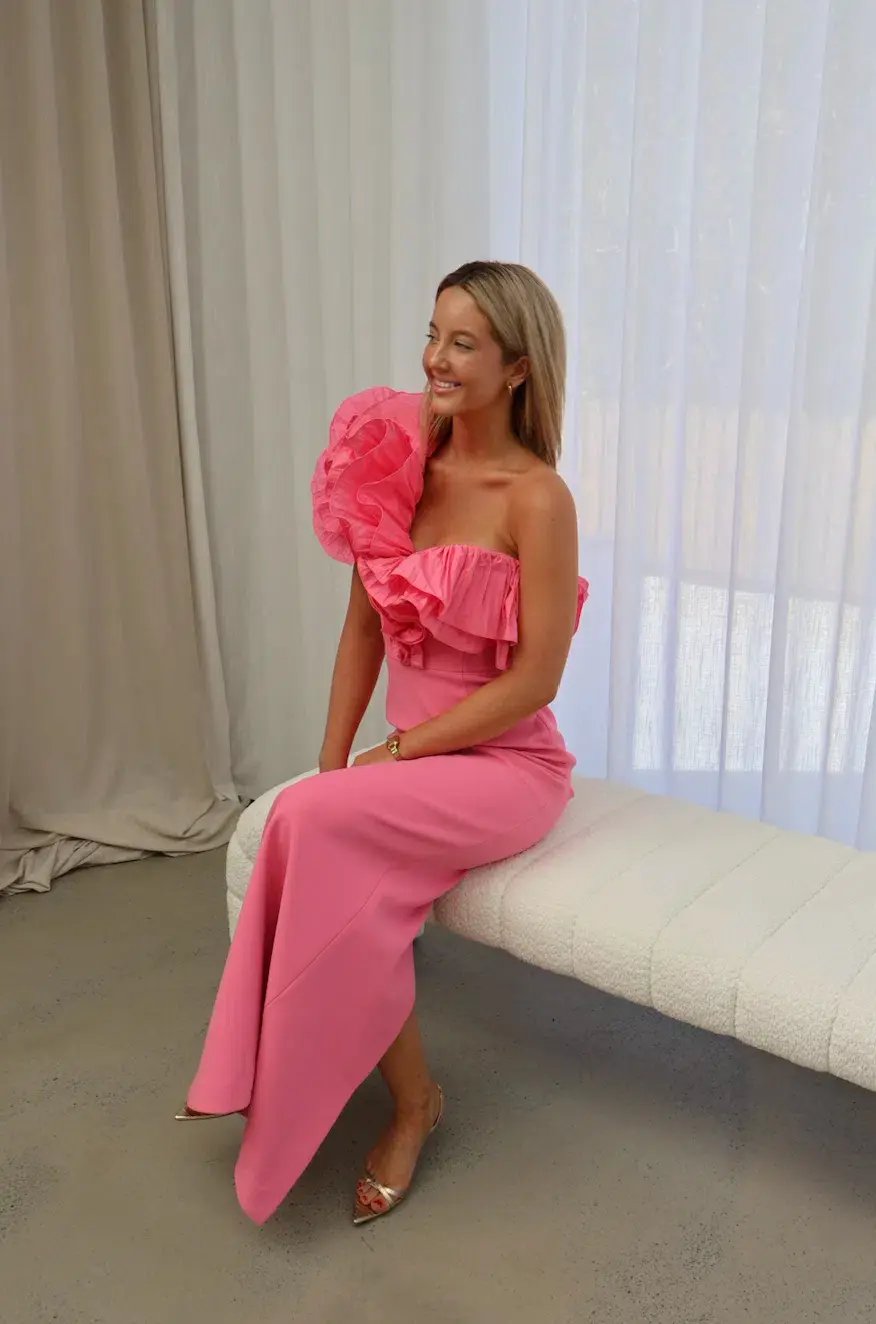 Rebecca Vallance Rosita Gown Shrimp Pink Size AU 8 photo 2