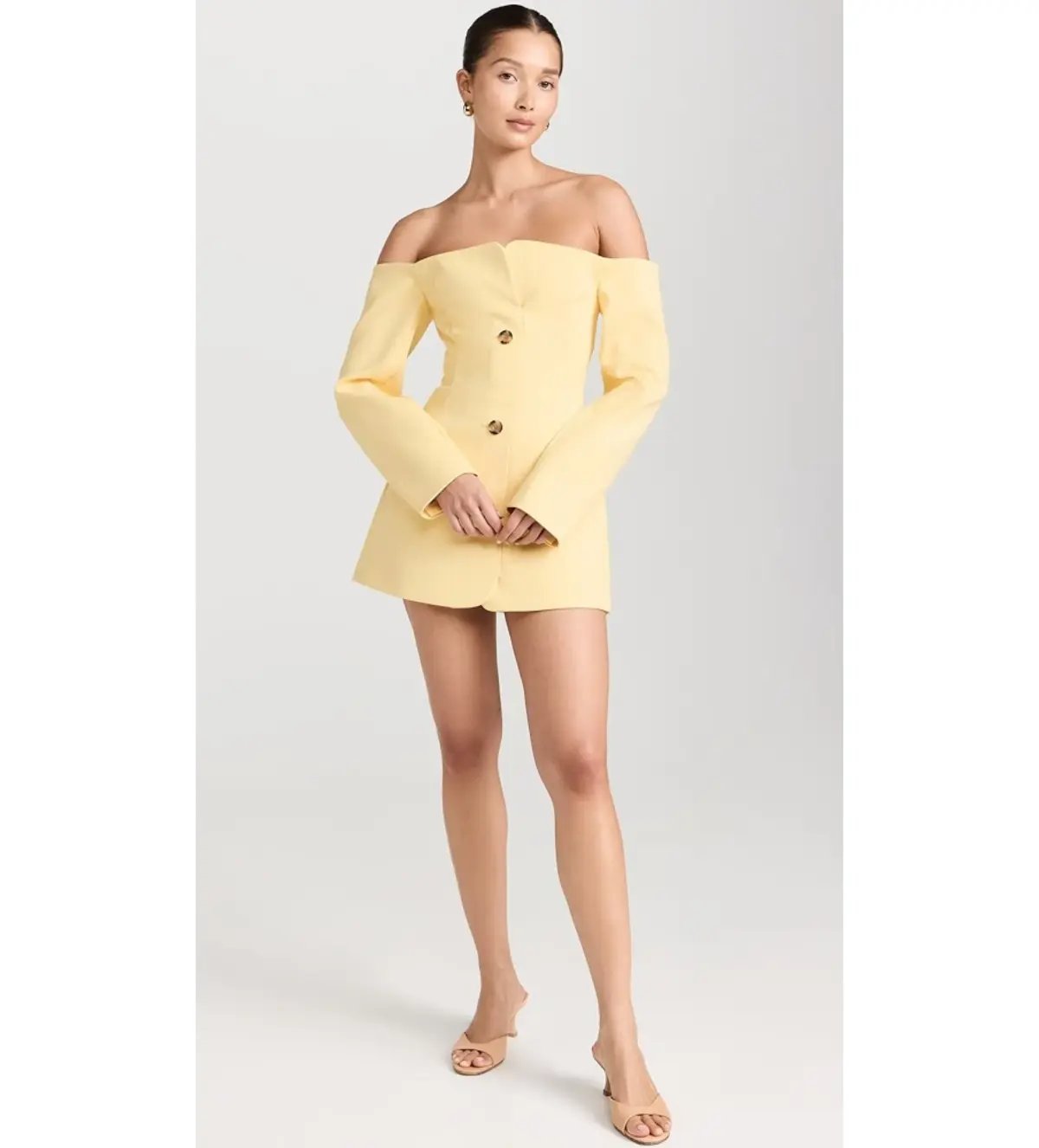 Sir The Label Sandrine Tailored Mini Dress Limone Size 0/Au 6 photo 4