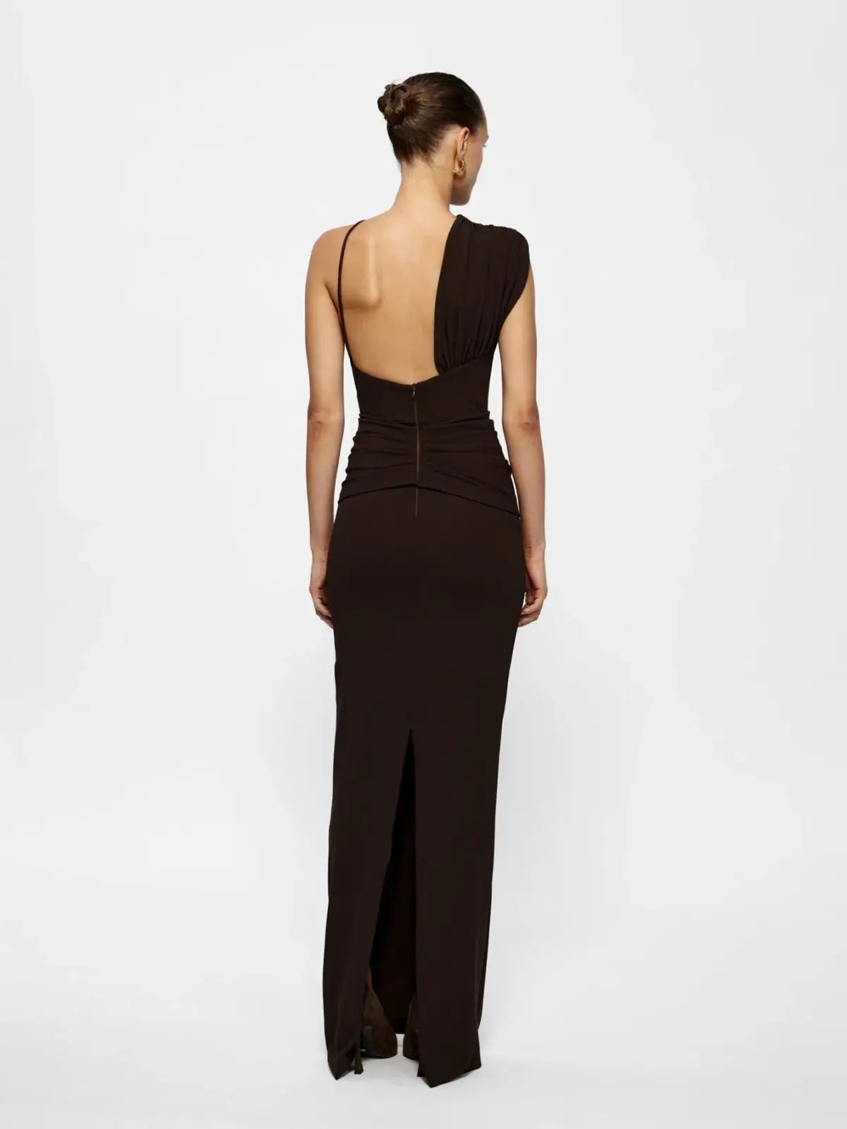 Effie Kats Greer Gown in Coffee Brown Size 8 photo 4
