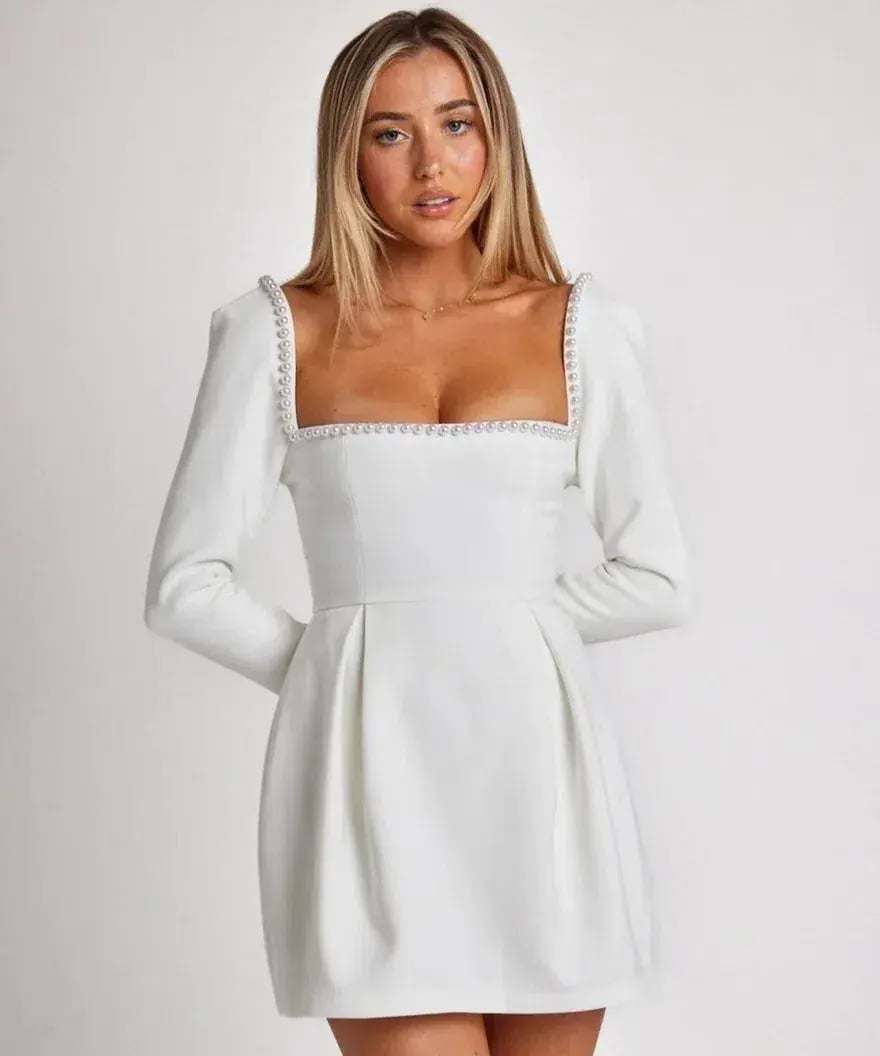 Odd Muse Ultimate Muse Pearl Mini Dress White Size S / AU 8 photo 2