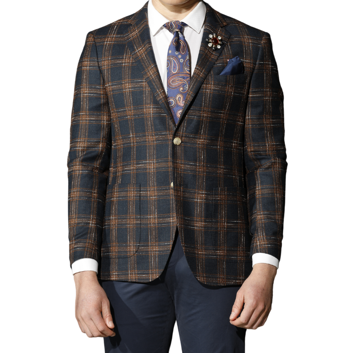Cambridge Signature Navy Rust Jacket photo 3