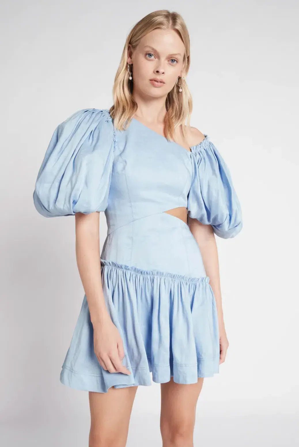 Aje Chateau Mini Dress Sky Blue Size 8 photo 2