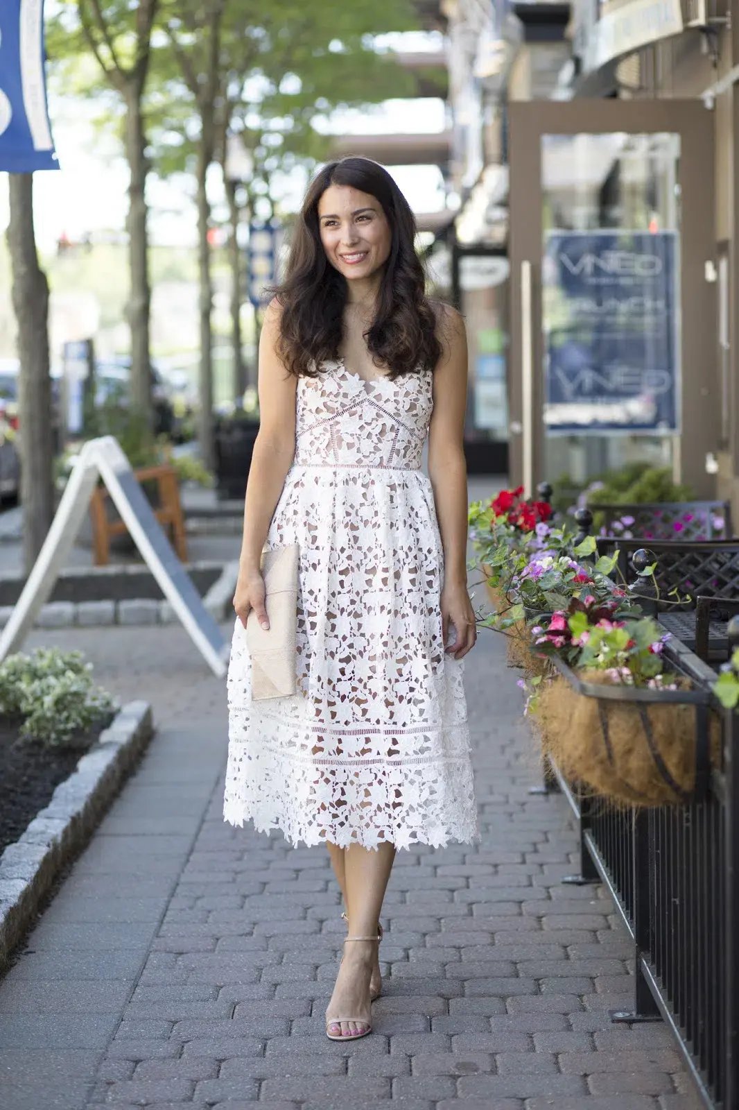 Self-portrait Azalea Guipure Lace Dress White Size AU 8 photo 3