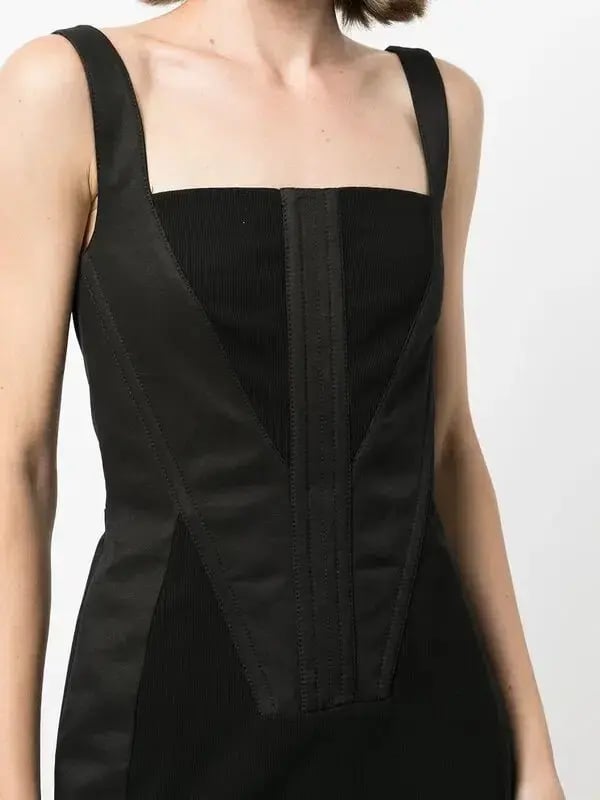 Dion Lee Fork Frame Panelled Mini Dress Black Size 8 photo 2