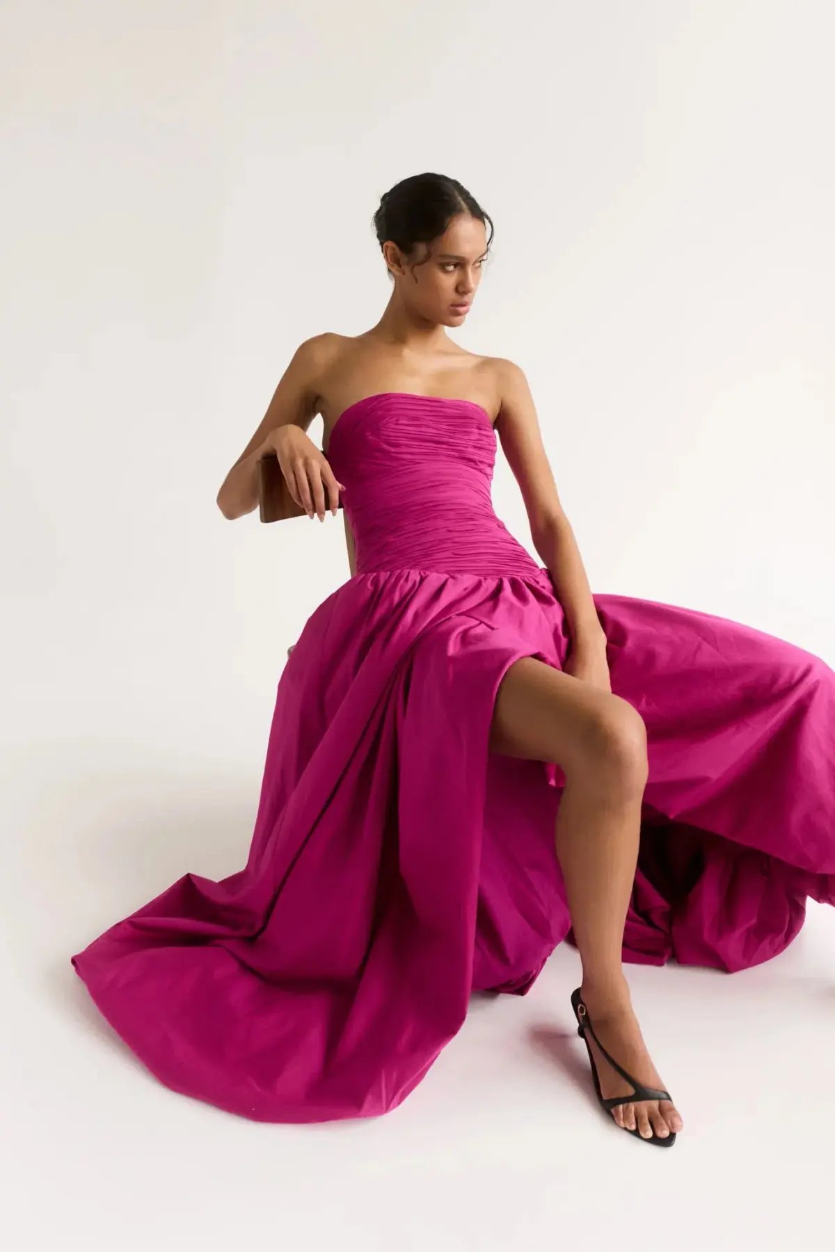 Aje Violette Bubble Hem Maxi Dress Deep Magenta Size 4 photo 5