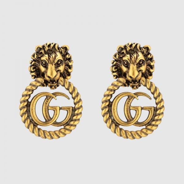 Gucci Lion Clip On Earrings - Large Size photo 2
