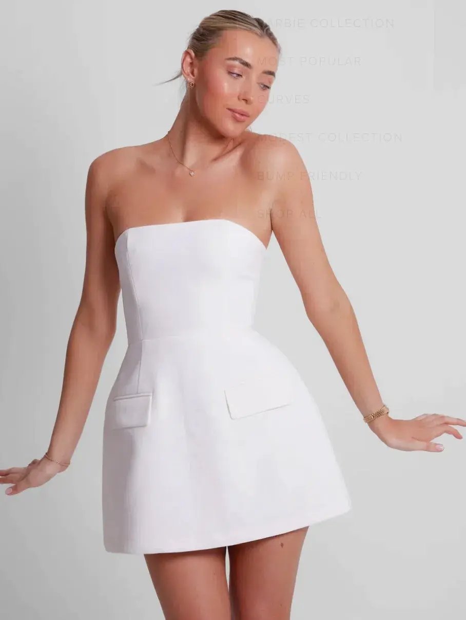 Odd Muse Ultimate Muse Strapless Mini Dress White Size 8 photo 2