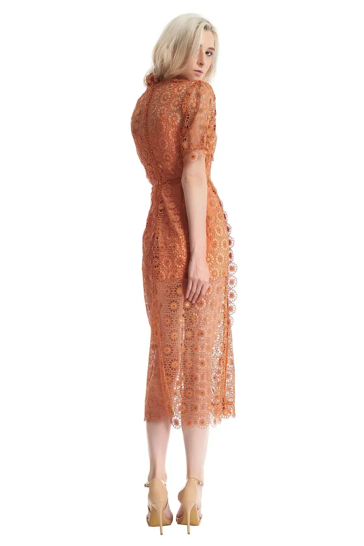 Alice McCall Californian Dream Midi Dress Orange Size 8 photo 3