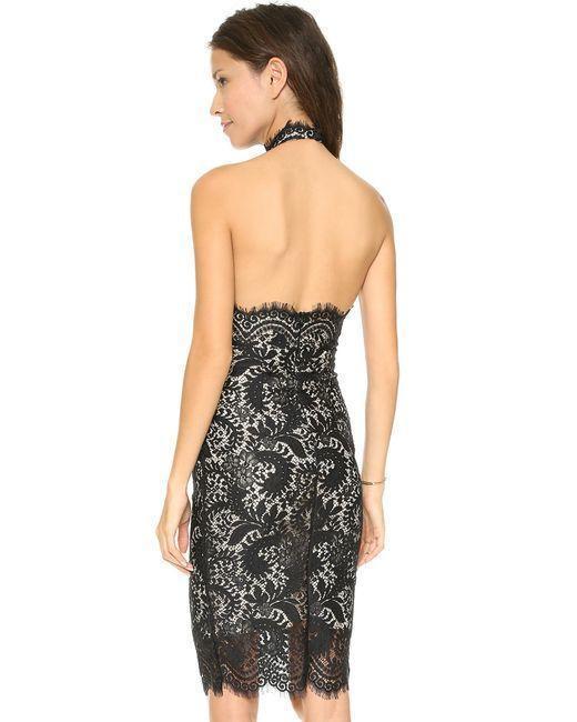Lover Mia Twist Black Lace Dress Size 6 photo 3