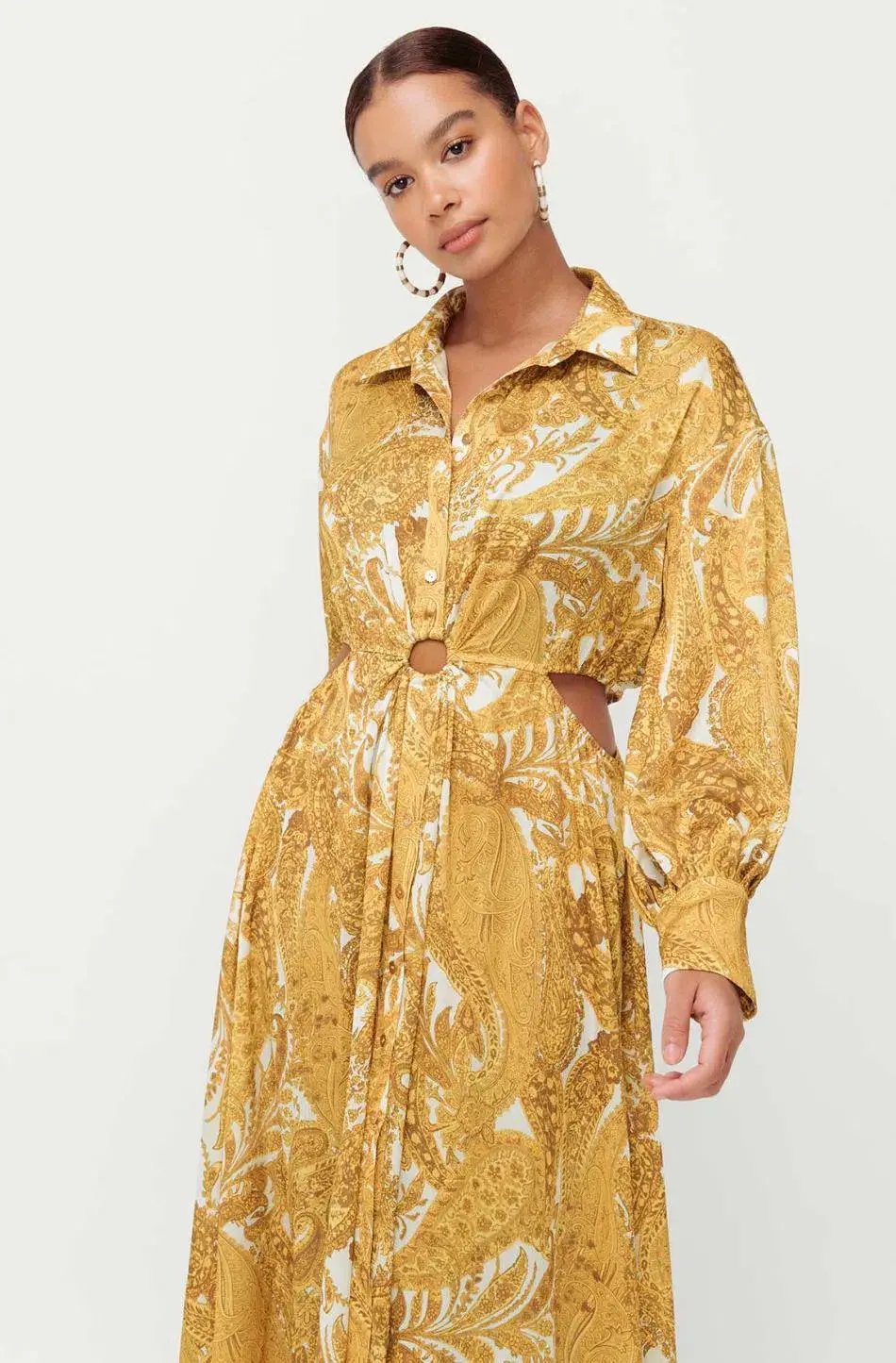 Sheike Casablanca Dress Paisley Yellow Size 16 photo 2