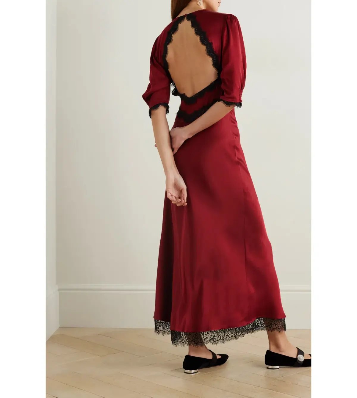 Rixo Gabrielle Open-Back Dress in Red Size AU 20 photo 2