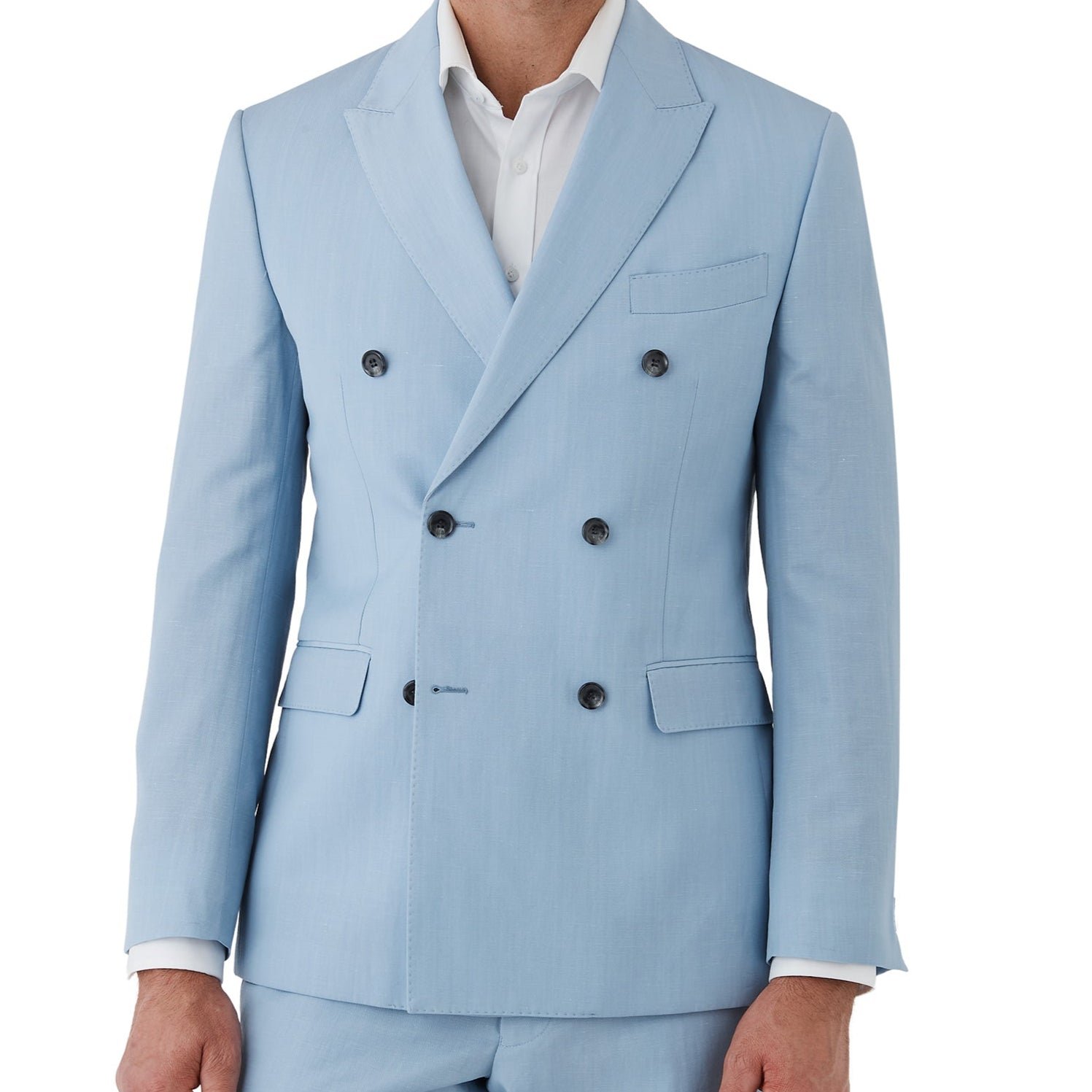 Dom Bagnato Azure Double Breasted Suit Jacket photo 4