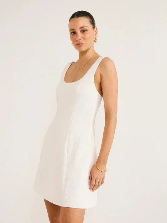Anna Quan Riona Mini Dress Cream Size 8 photo 2