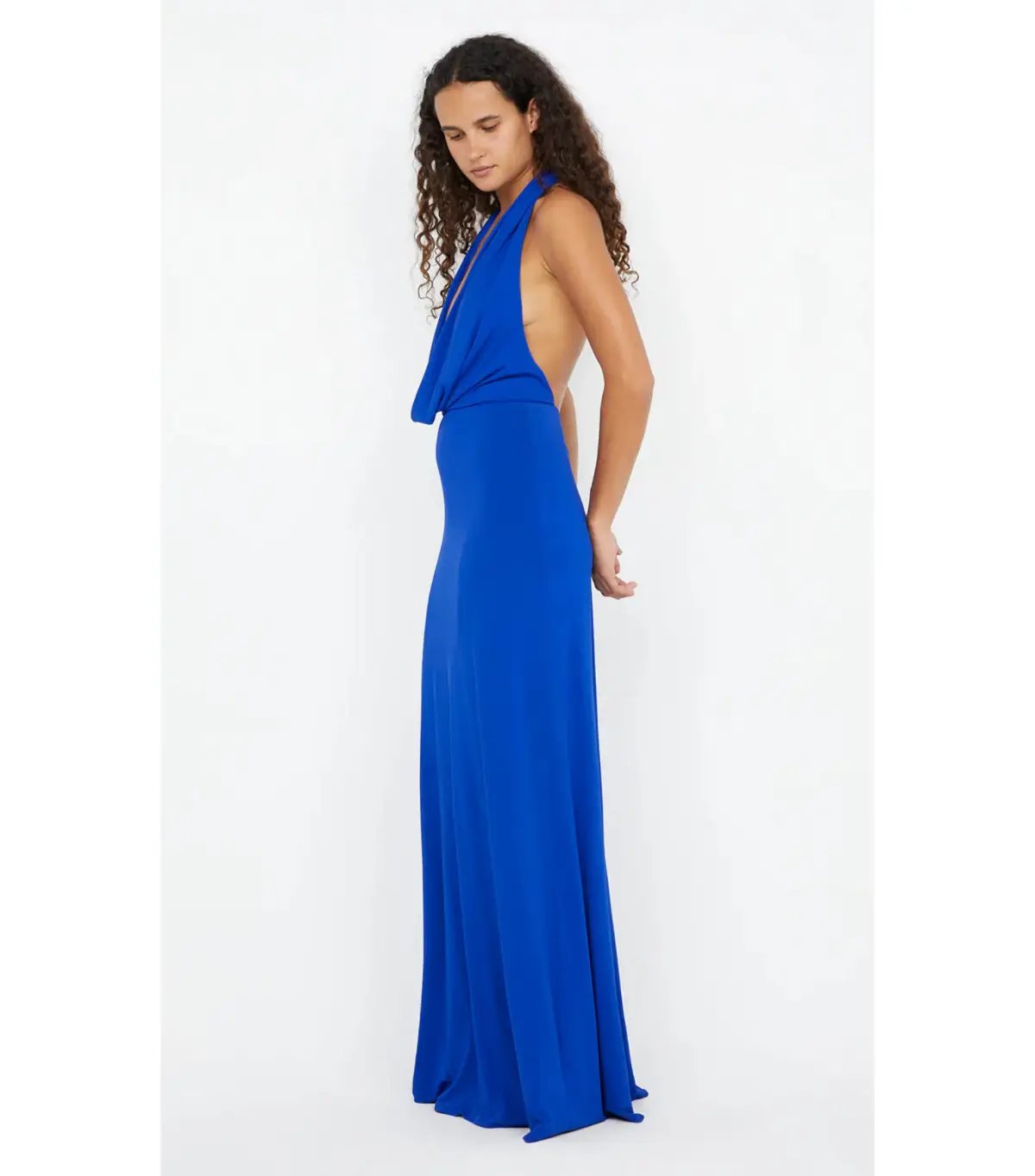 Bec & Bridge Nessie Cowl Neck Maxi Dress Ultramarine Blue Size AU 12 photo 2