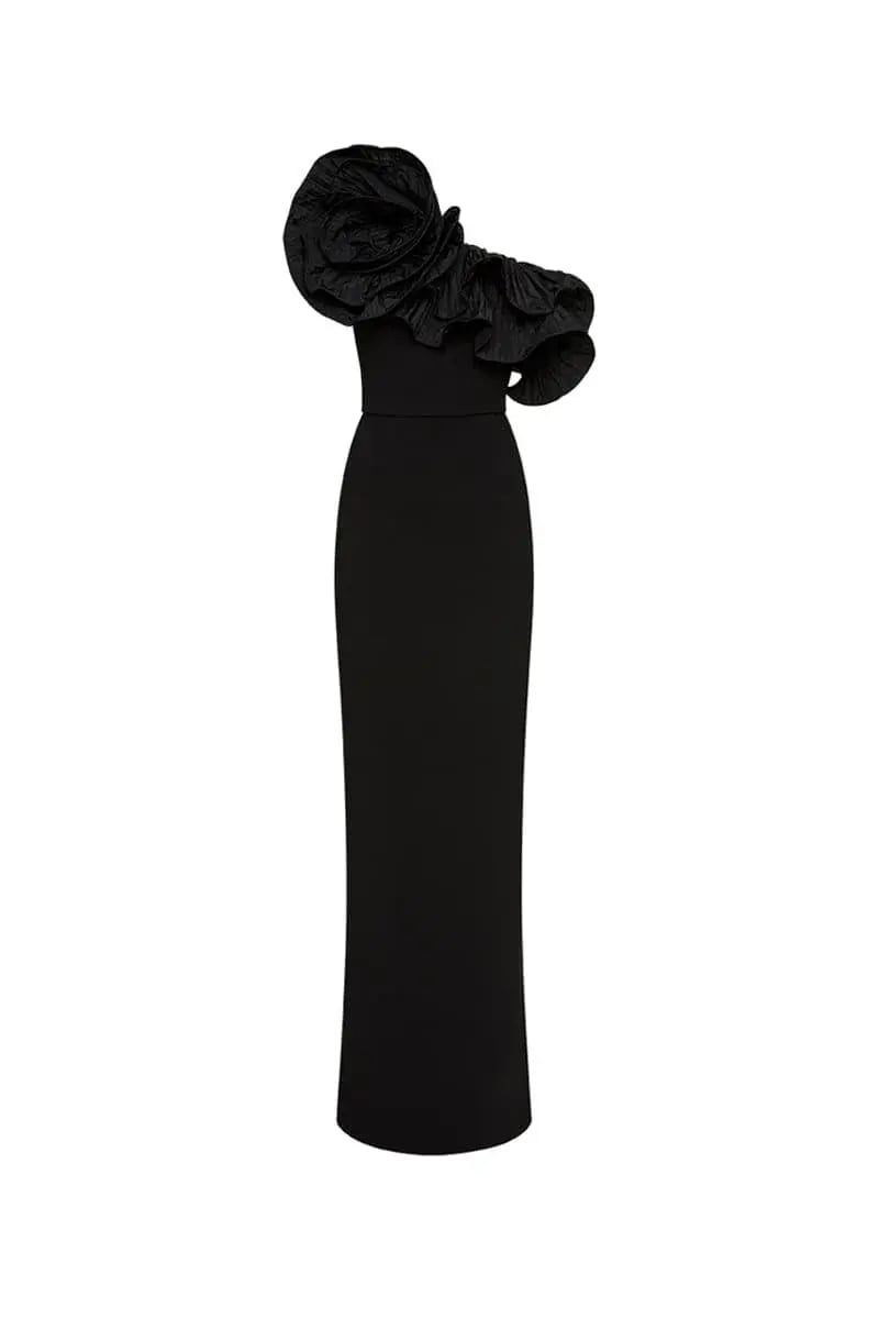 Rebecca Vallance Chloe Gown Black Size 10 photo 4