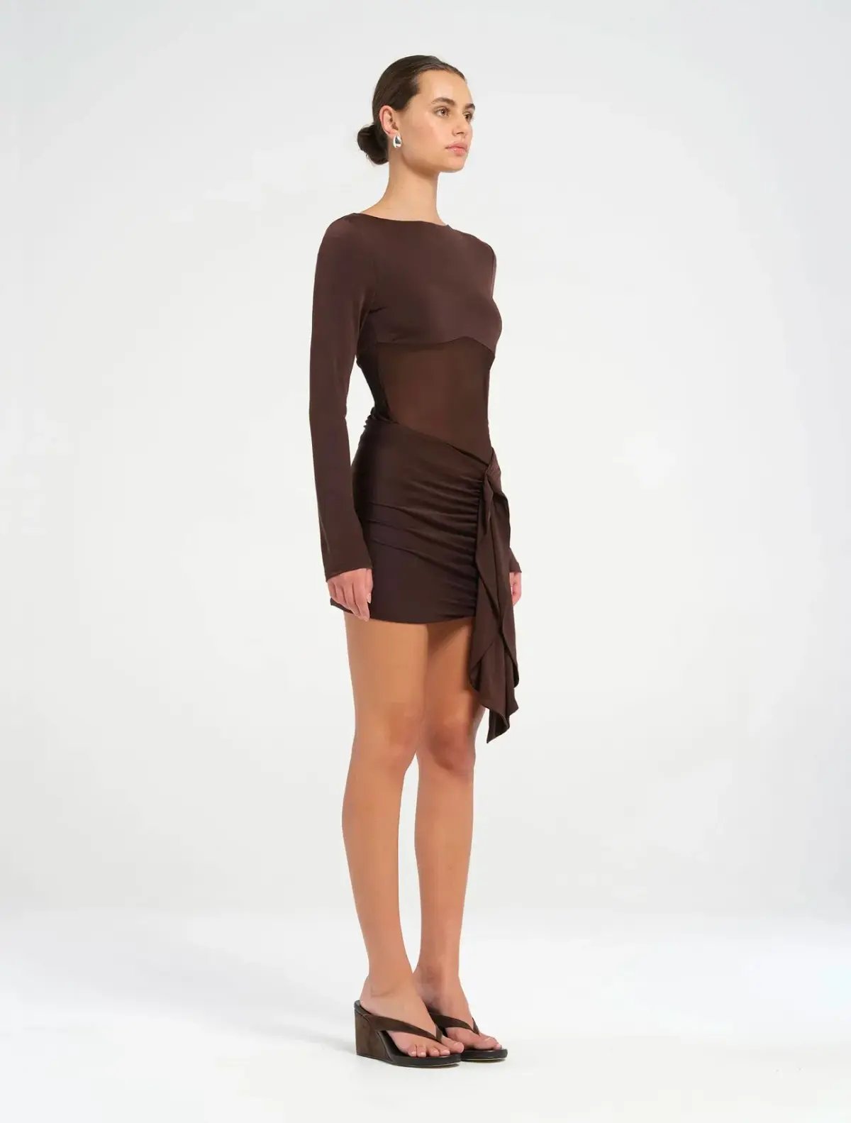 Benni Juni Mini Dress in Chocolate Size AU 6 photo 2