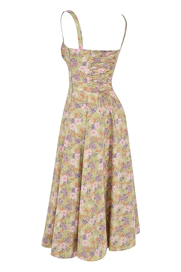 House of CB Carmen Peony Print Bustier Sundress Size XS/AU 6 photo 5