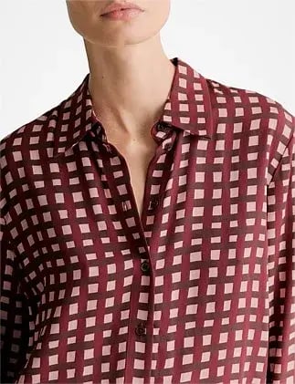 Trenery Mini Twill Painted Gingham Shirt Size 10 photo 4