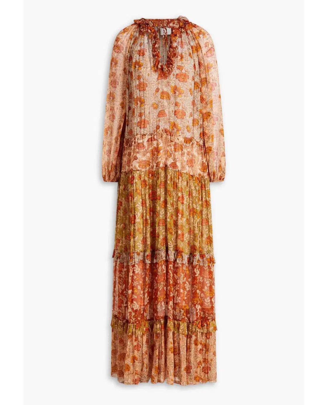 Zimmermann  Andie Tiered Georgette Maxi Dress Floral-Print Size 1/Au 10 photo 3