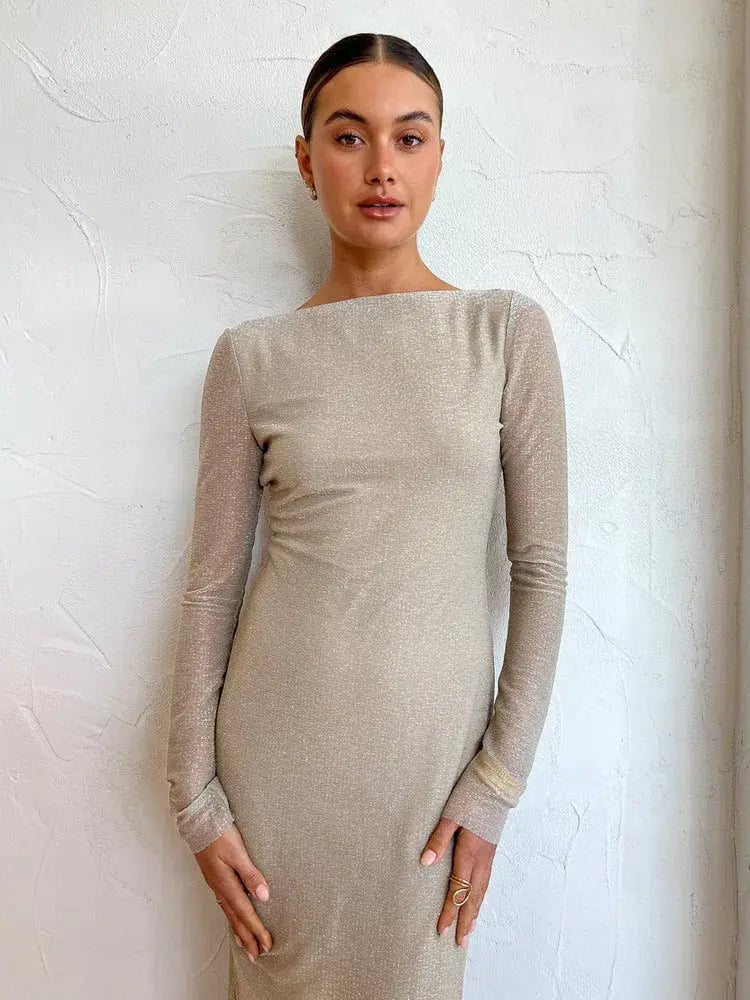Camilla and Marc Ibiza Maxi Dress in Gold Size 8 photo 6