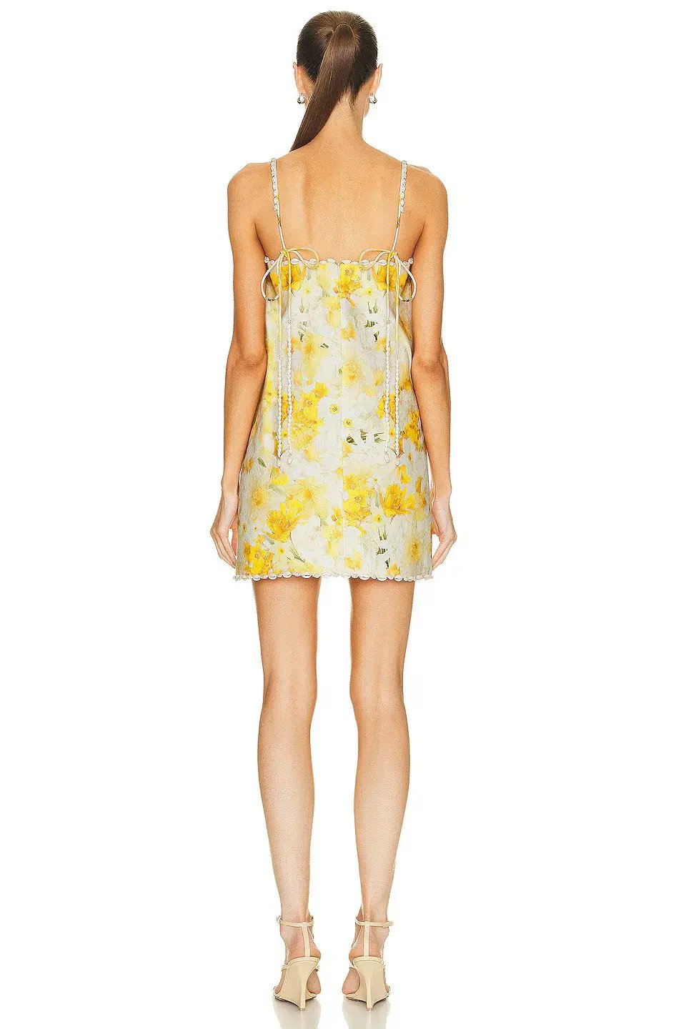 Zimmermann Wonderland Shell Shift Mini Dress Daffodil Floral Print Size 1 / AU 10 photo 2