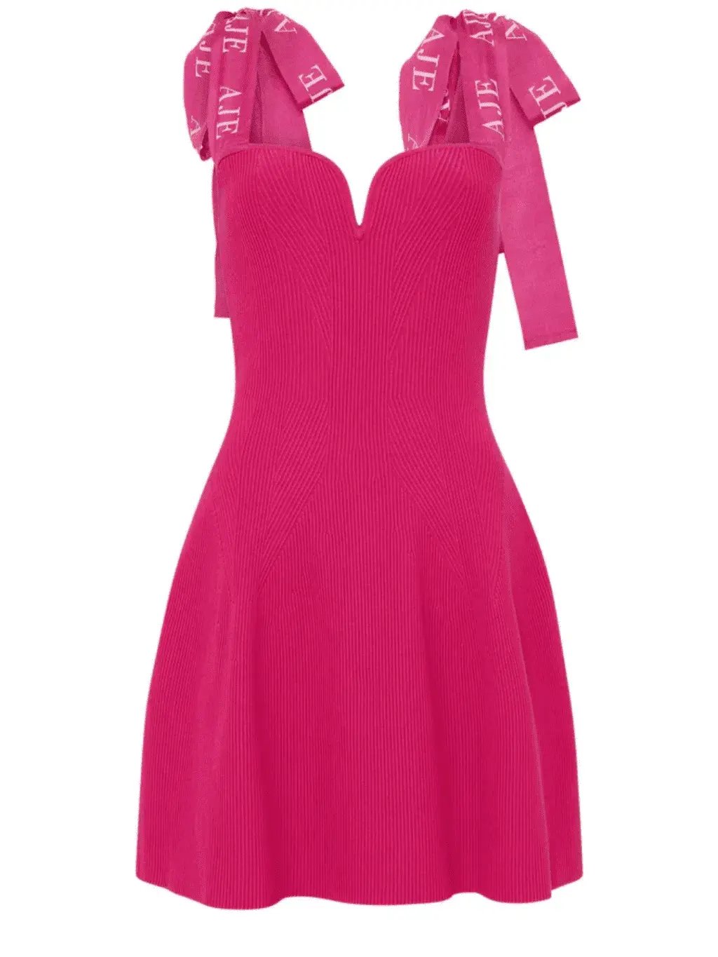 Aje Amber Knit Mini Dress Hot Pink Size XS/AU 6 photo 5