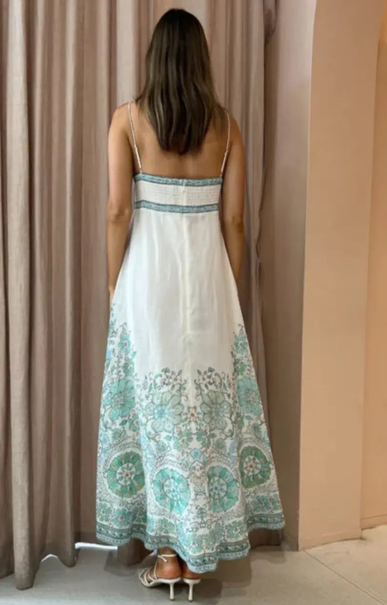 Kate Ford Aegina Bodice Dress in Multi Size 1 AU 8 photo 2