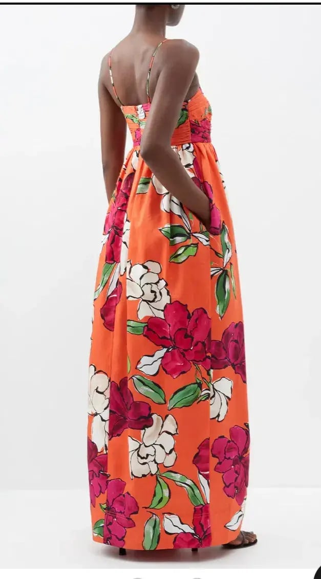 Aje Monument Tulip Maxi Dress Vivid Camellia Size 8 photo 2