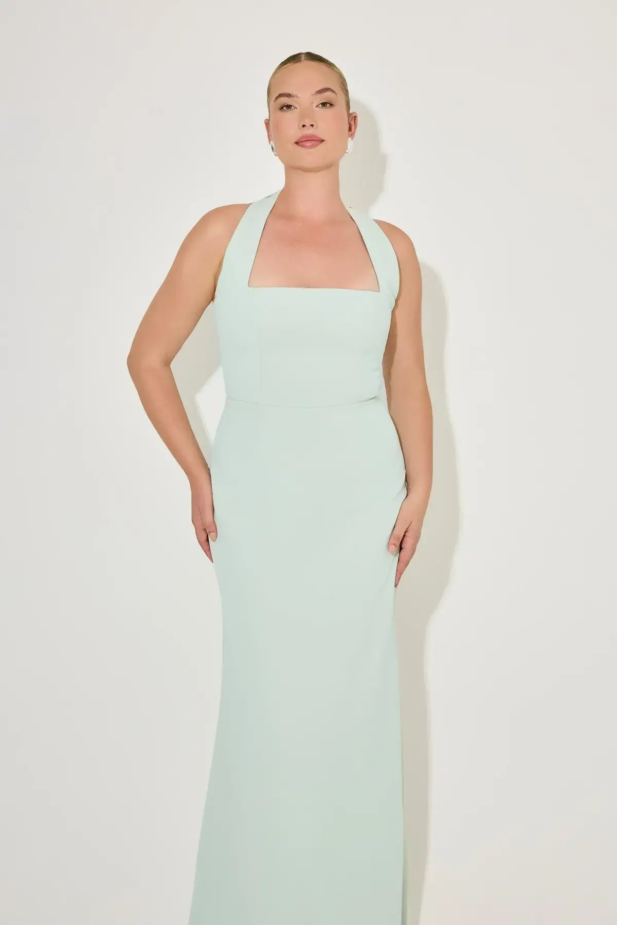 Mint Halter Maxi Dress photo 2