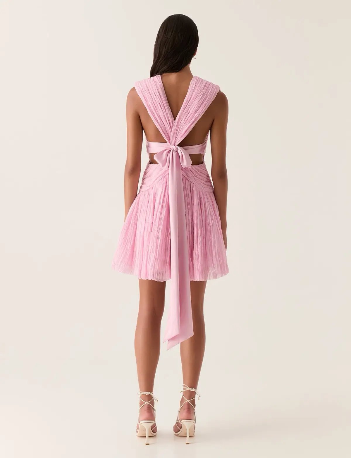 Aje Escapist Mini Dress Flash Pink Size 8 photo 2
