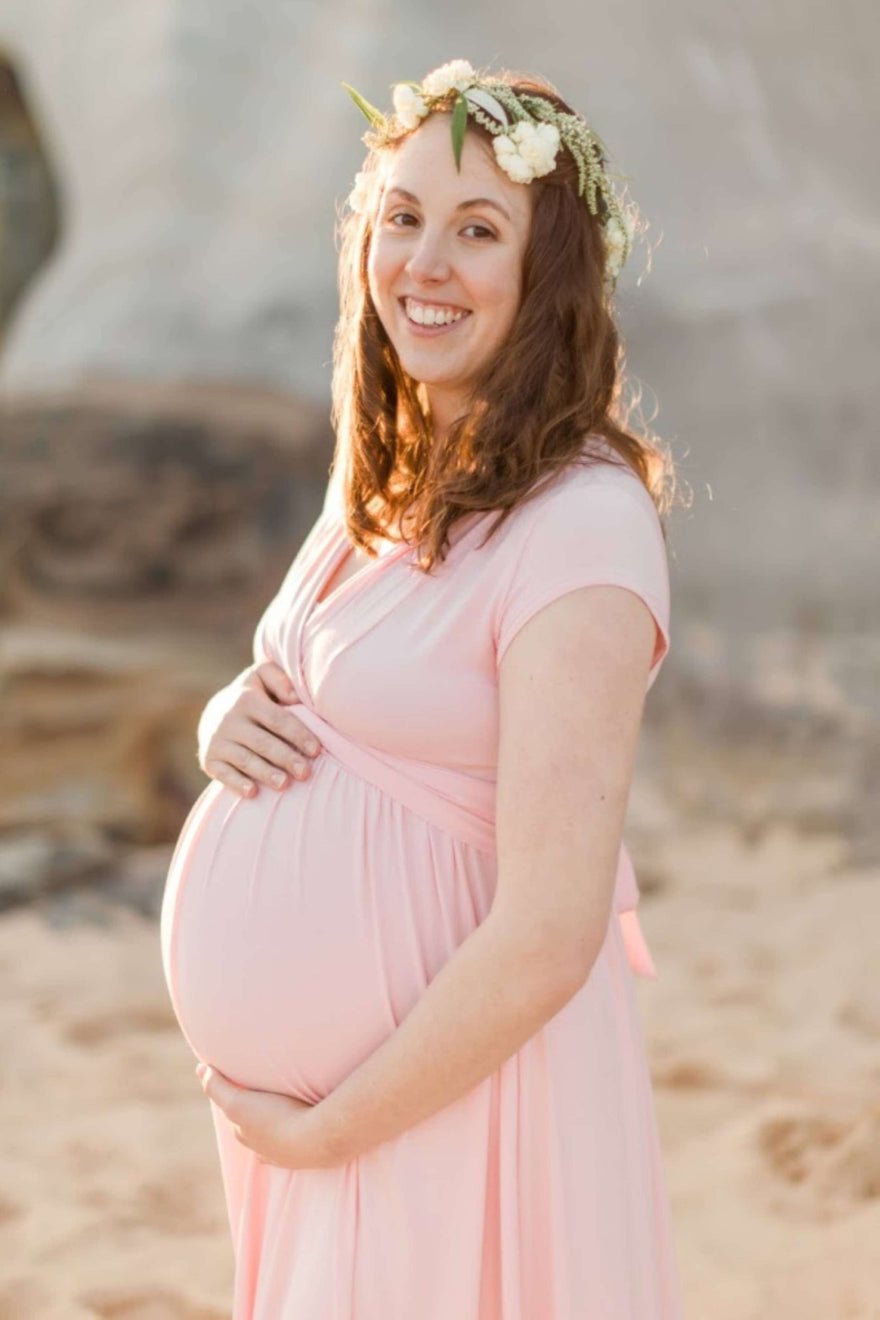 Mama Rentals Chelsea Cotton Maxi - Blush Pink photo 4
